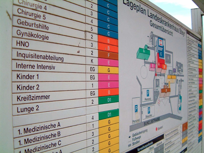 Lageplan Krankenanstalt